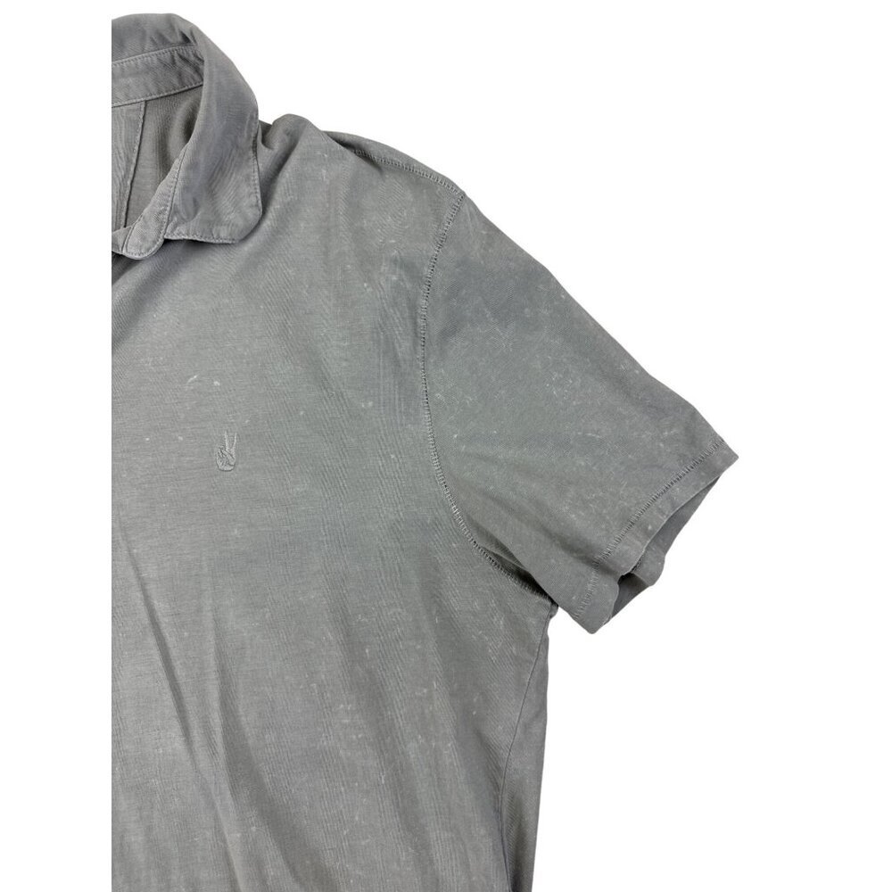 John Varvatos Men's Shirt Enzo Short Sleeve Crew T-Shirt Collar Grey Size XL - Picture 5 of 10